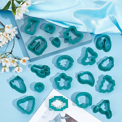 Plastic Clay Cutter Sets TOOL-WH0155-19-1