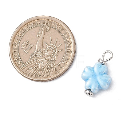 Handmade Porcelain Pendants PALLOY-JF04796-02-1