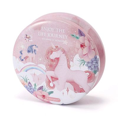 Pink Unicorn Printed Tinplate Candles DIY-P009-A08-1