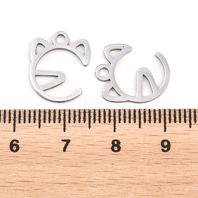 304 Stainless Steel Charms STAS-E521-07P-02-1