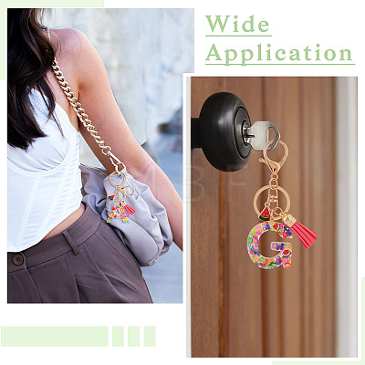 Fruit Series Letter Resin Keychains KEYC-TAC0033-02B-1
