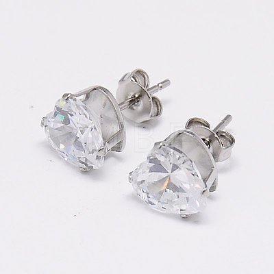 Cubic Zirconia Ear Studs STAS-E051-1A-1