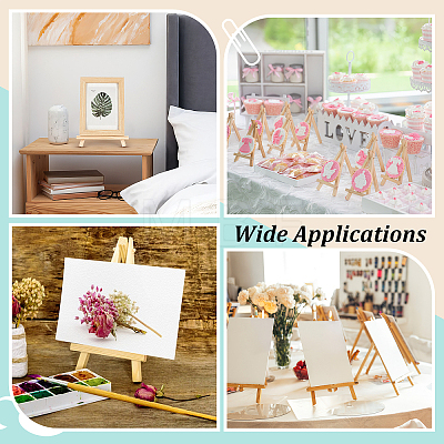 28Pcs Folding Wood Tabletop Easel AJEW-WH0709-313-1