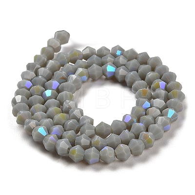 Opaque Solid Color Imitation Jade Glass Beads Strands EGLA-A039-P4mm-L14-1