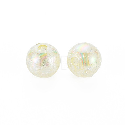Transparent Crackle Acrylic Beads MACR-S373-66-L05-1