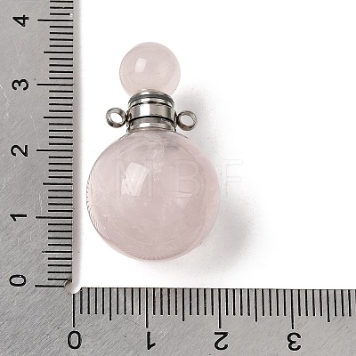 Natural Rose Quartz Perfume Bottle Pendants GG-CBA7610-02P-03-1