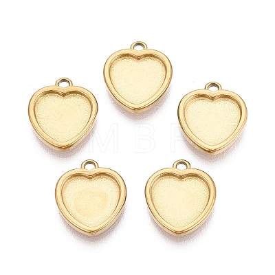 304 Stainless Steel Pendant Cabochon Settings STAS-T075-18G-1