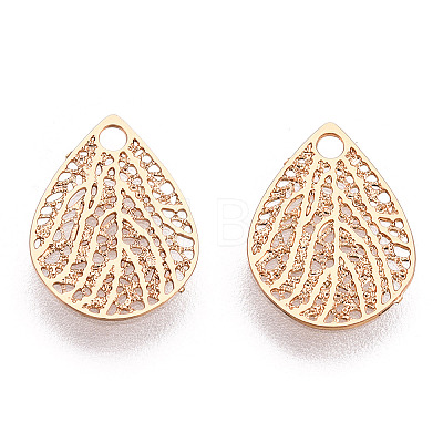 Rack Plating Brass Filigree Charms KKC-T001-46KC-1