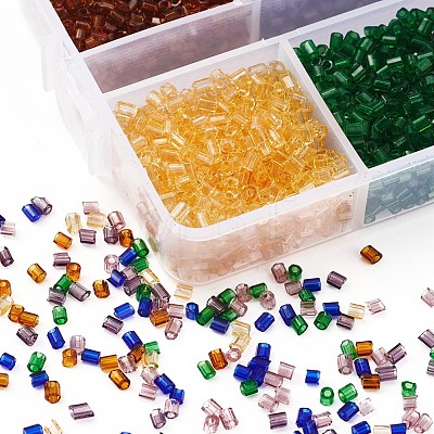 DIY Transparen Tube Glass Beads Bracelet Making Kit DIY-YW0004-36B-1