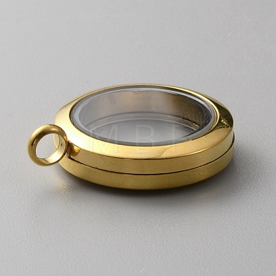 304 Stainless Steel Locket Pendants LS-STAS-WH0027-44G-1
