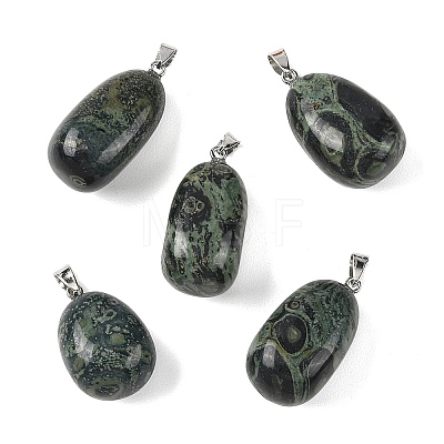 Natural Kambaba Jasper Tumbled Stone Pendants GG-K002-06H-1
