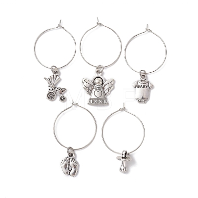 Alloy Wine Glass Charms AJEW-JO00210-1