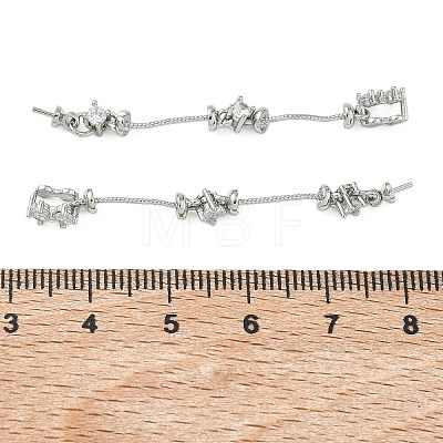 Brass Pave Cubic Zirconia Pendant Bails KK-C172-06P-1
