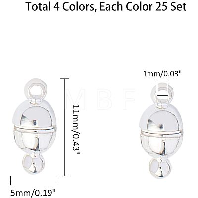 Brass Magnetic Clasps with Loops KK-PH0035-11-1