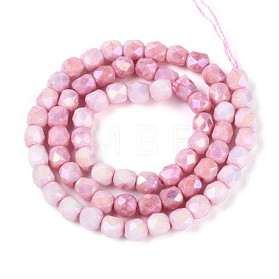 Anti-Tarnish Electroplate Glass Beads Strands GLAA-N057-6mm-03-1