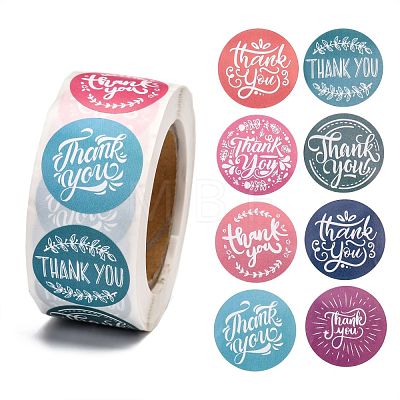 1 Inch Thank You Self-Adhesive Paper Gift Tag Stickers DIY-E027-A-01-1