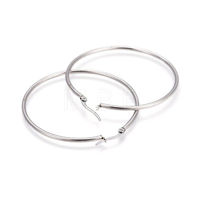 Tarnish Resistant 304 Stainless Steel Big Hoop Earrings EJEW-P173-13P-06-1