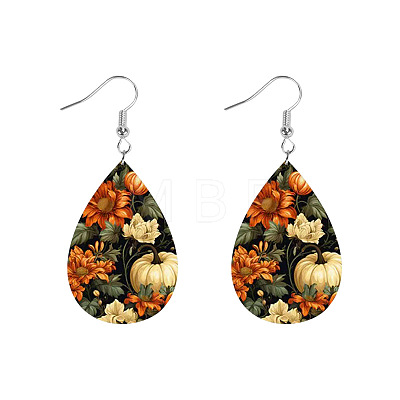 Iron & Imitation Leather Dangle Earrings WG6F1E9-02-1