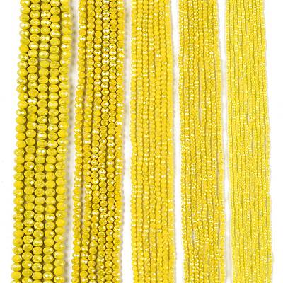 Electroplate Glass Beads Strands EGLA-A044-P6mm-B04-1