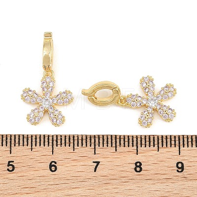 Brass Micro Pave Cubic Zirconia Pendants CU-CBAA6E8-14G-05-1