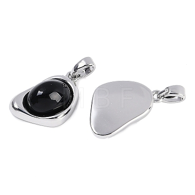 Black Glass Pendants KK-U043-52P-04-1