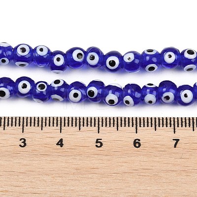 Handmade Evil Eye Lampwork Beads Strands LAMP-Z021-01B-1