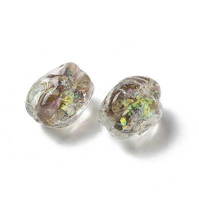 Handmade Foil Lampwork Beads Strands FOIL-Z001-06D-1