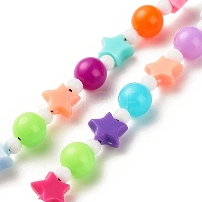 Opaque Acrylic Beads Mobile Straps HJEW-JM00679-1