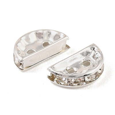 Brass Crystal Rhinestone Spacer Bars RB-T019-02A-S-1