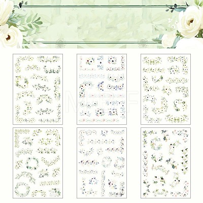 Vintage Plant Collage European Floral Border PW-WGA3304-03-1