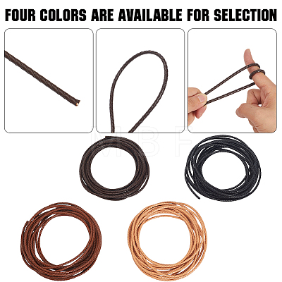 5M Round Braided Cowhide Letter Cord WL-GF0001-34B-04-1