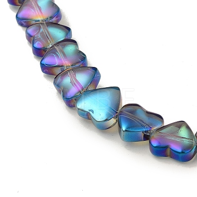 Electroplate Transparent Glass Beads Strands EGLA-L044-E-02-1