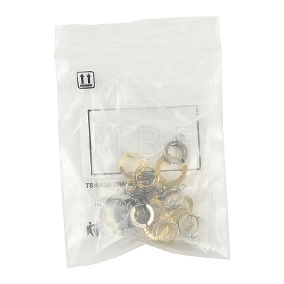 16Pcs 201 Stainless Steel Huggie Hoop Earrings Findings STAS-FS0002-26B-1