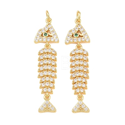 Brass Micro Pave Cubic Zirconia Pendants CU-CBAB3AD-08G-01-1
