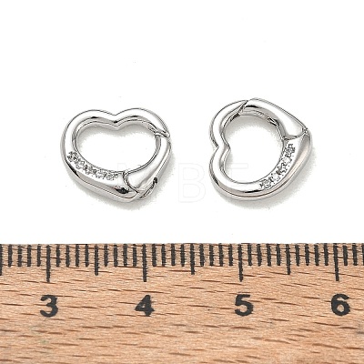 Brass Micro Pave Clear Cubic Zirconia Spring Gate Rings CU-CBA9234-23P-1