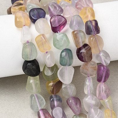 Natural Colorful Fluorite Beads Strands G-B161-B12-1