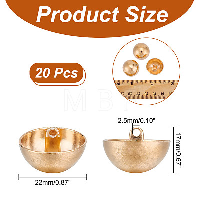 Unicraftale 20Pcs 1-Hole Alloy Shank Buttons FIND-UN0002-83MG-1