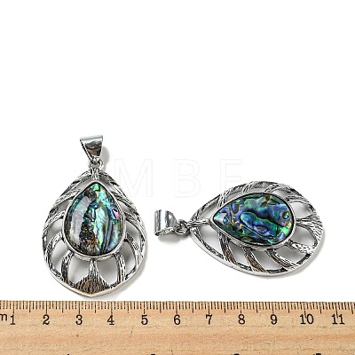 Natural Paua Shell/Abalone Shell Pendants FIND-Z032-01A-1