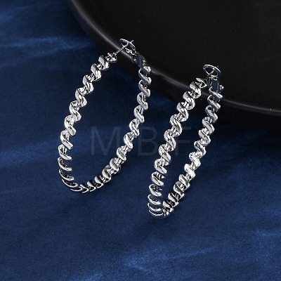 304 Stainless Steel Hoop Earrings EJEW-S250-04A-P-1