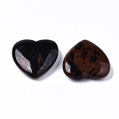 Natural Mahogany Obsidian Heart Love Stone G-S364-068-1