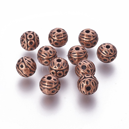 Tibetan Style Zinc Alloy Beads PALLOY-L230-01R-NR-1
