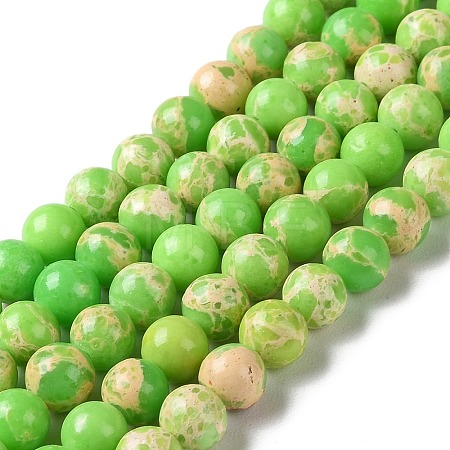 Synthetic Imperial Jasper Dyed Beads Strands G-D077-A01-01H-1