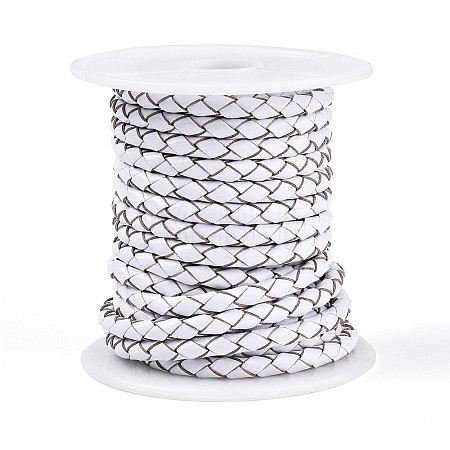 Hollow Braided Cowhide Leather Cord NWIR-ZX002-01C-1