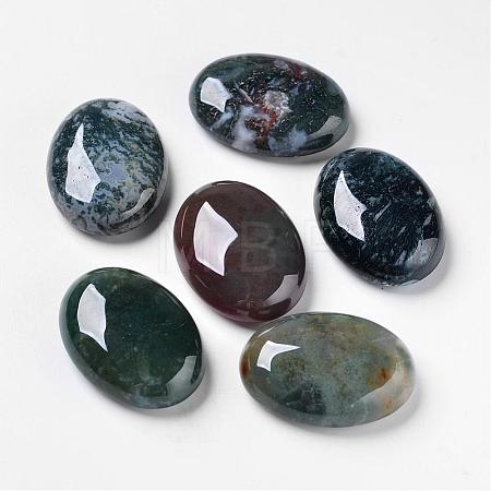 Natural Moss Agate Cabochons G-F296-09-22x30mm-1