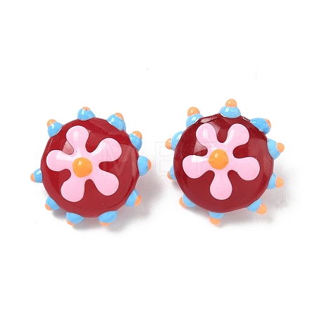 Baking Paint Glass Enamel Beads LAMP-S080-03D-1