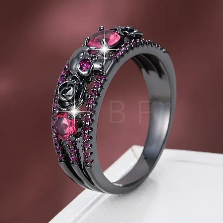 Alloy & Rhinestone Finger Rings FS-WG4F886-02-1