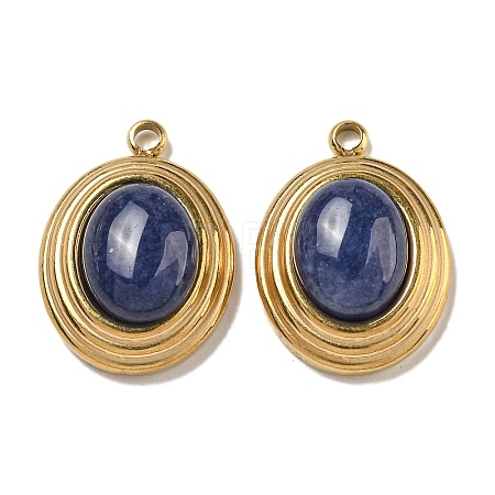 Natural Blue Jade Dyed Pendants STAS-L025-007G-04-1