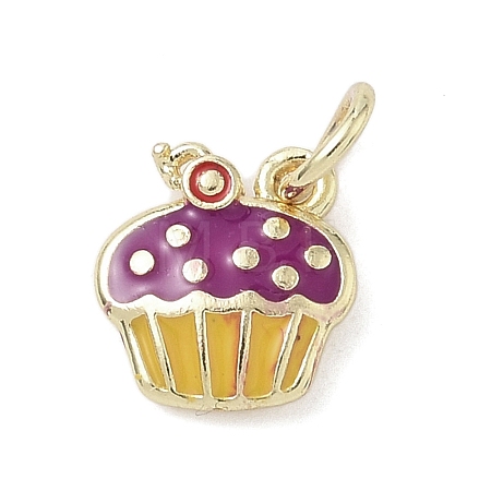 Brass Enamel Charms KK-K368-17G-04-1