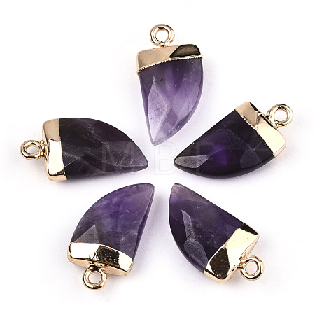 Natural Amethyst Pendants G-N326-57D-1
