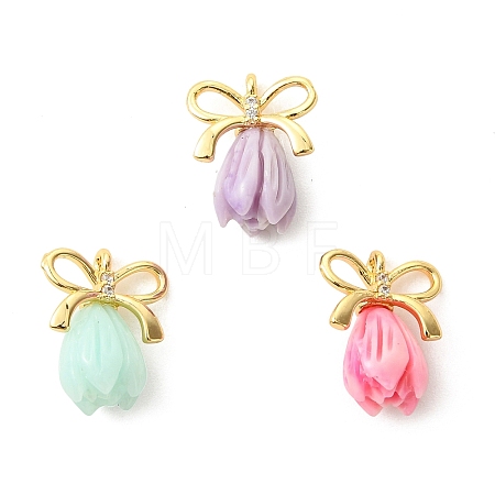 3Pcs 3 Colors Dyed Natural Shell Pendants PALLOY-JF05411-1